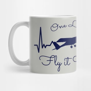 Flying Airplane Pilot Ultralight Heartbeat Design Mug